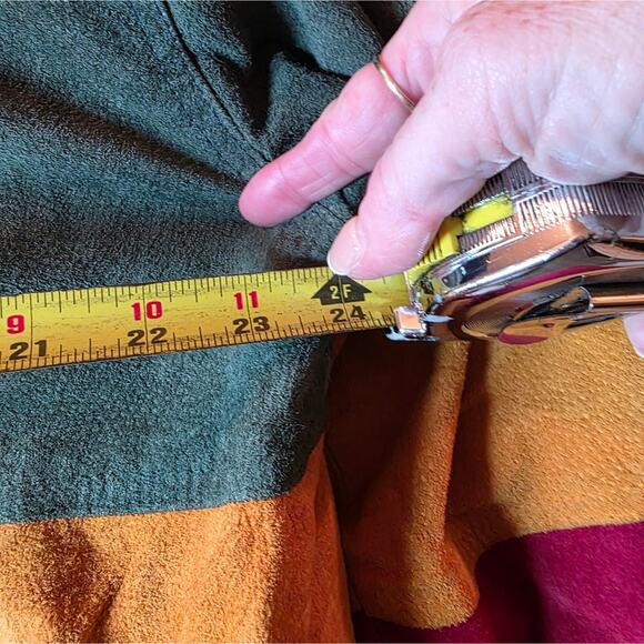 Vtg 90s Y2K Colorblock Stripped Leather Trench Coat Hood Outdoor Exchange L Read - Picture 10 of 15